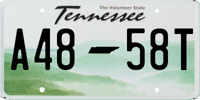 TN license plate A4858T