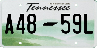 TN license plate A4859L