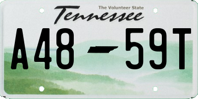 TN license plate A4859T