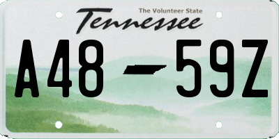 TN license plate A4859Z