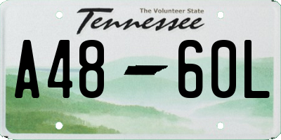 TN license plate A4860L