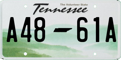 TN license plate A4861A