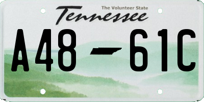 TN license plate A4861C
