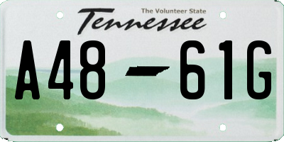 TN license plate A4861G