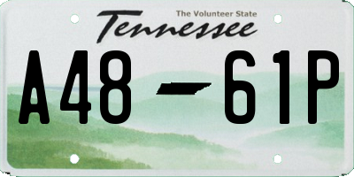 TN license plate A4861P