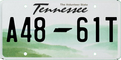 TN license plate A4861T