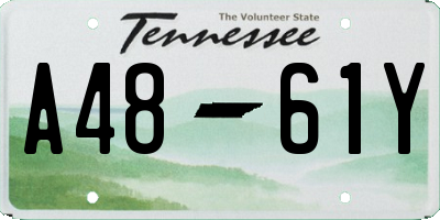 TN license plate A4861Y