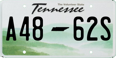 TN license plate A4862S