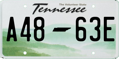 TN license plate A4863E
