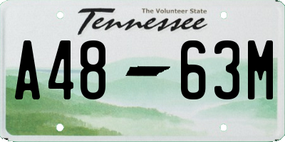 TN license plate A4863M
