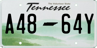 TN license plate A4864Y