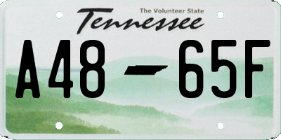 TN license plate A4865F