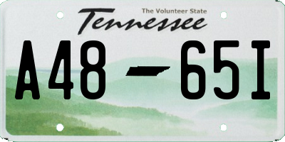 TN license plate A4865I