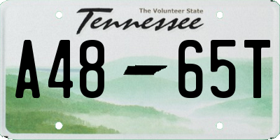 TN license plate A4865T
