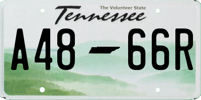 TN license plate A4866R