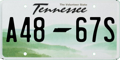 TN license plate A4867S
