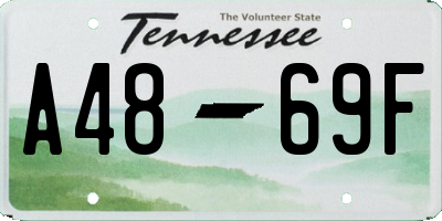 TN license plate A4869F