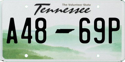 TN license plate A4869P