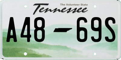 TN license plate A4869S