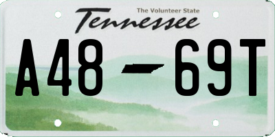 TN license plate A4869T