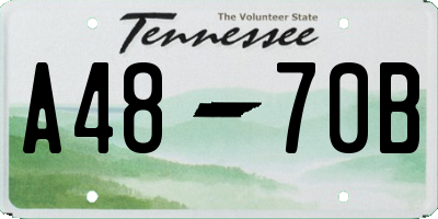 TN license plate A4870B