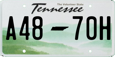 TN license plate A4870H