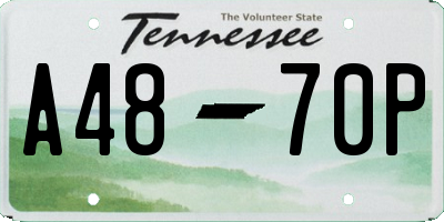TN license plate A4870P