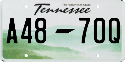 TN license plate A4870Q