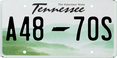 TN license plate A4870S