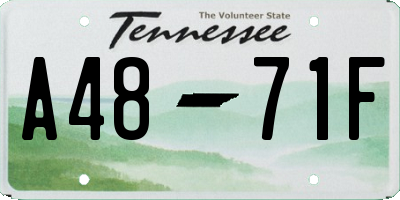 TN license plate A4871F