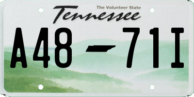 TN license plate A4871I