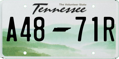 TN license plate A4871R