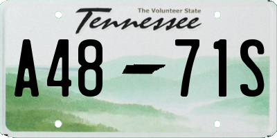 TN license plate A4871S