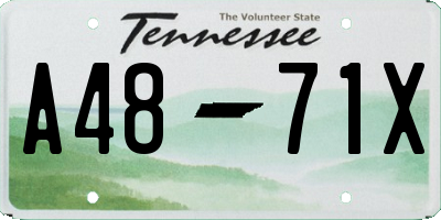 TN license plate A4871X