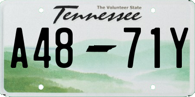 TN license plate A4871Y