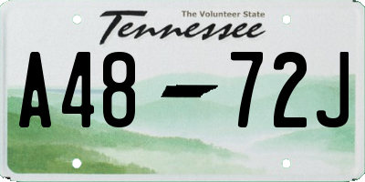 TN license plate A4872J