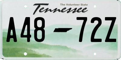 TN license plate A4872Z
