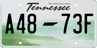 TN license plate A4873F
