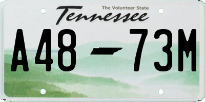TN license plate A4873M