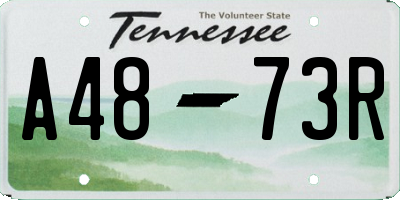 TN license plate A4873R