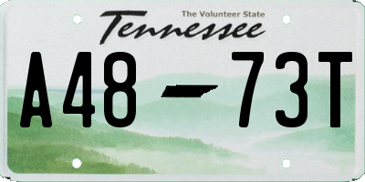 TN license plate A4873T