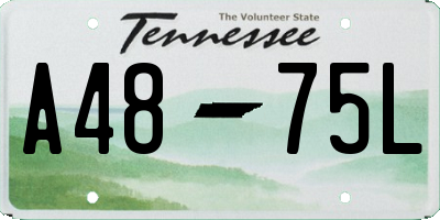 TN license plate A4875L