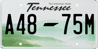 TN license plate A4875M