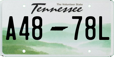 TN license plate A4878L