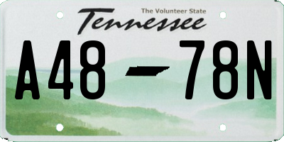 TN license plate A4878N
