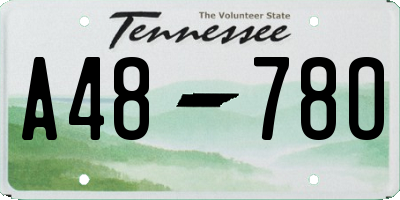 TN license plate A4878O