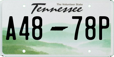 TN license plate A4878P