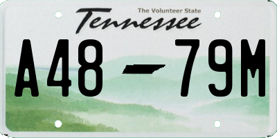 TN license plate A4879M