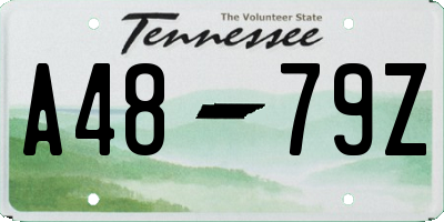TN license plate A4879Z