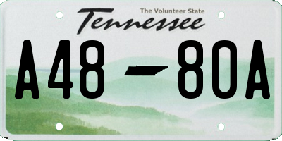 TN license plate A4880A